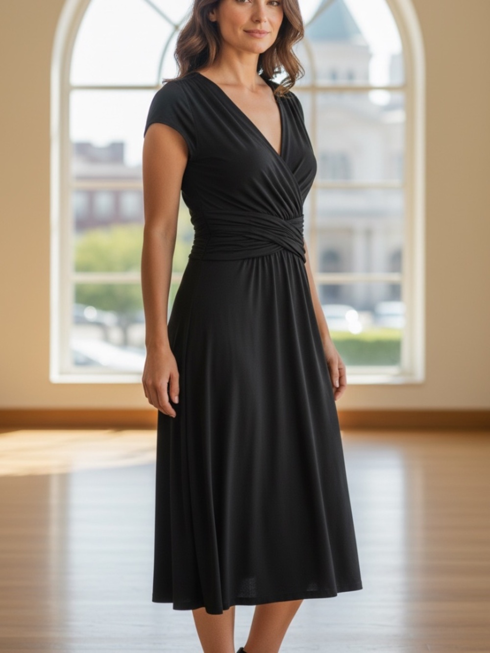 Shape Benefits by Chadwick ladies black dress